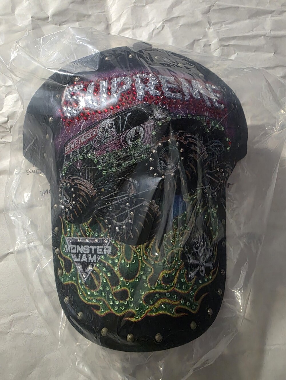 Supreme Black Embellished Monster Truck Trucker Hat - Picture 6 of 8